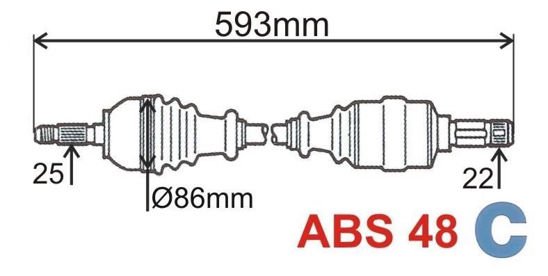 T5591 Z2 POLOOSA.C BERL,XSARA,PARTN ABS48 LEVÁ